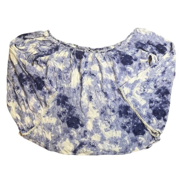 No Comment Off The Shoulder Top Size Large Tie Dye - Picture 3 of 11